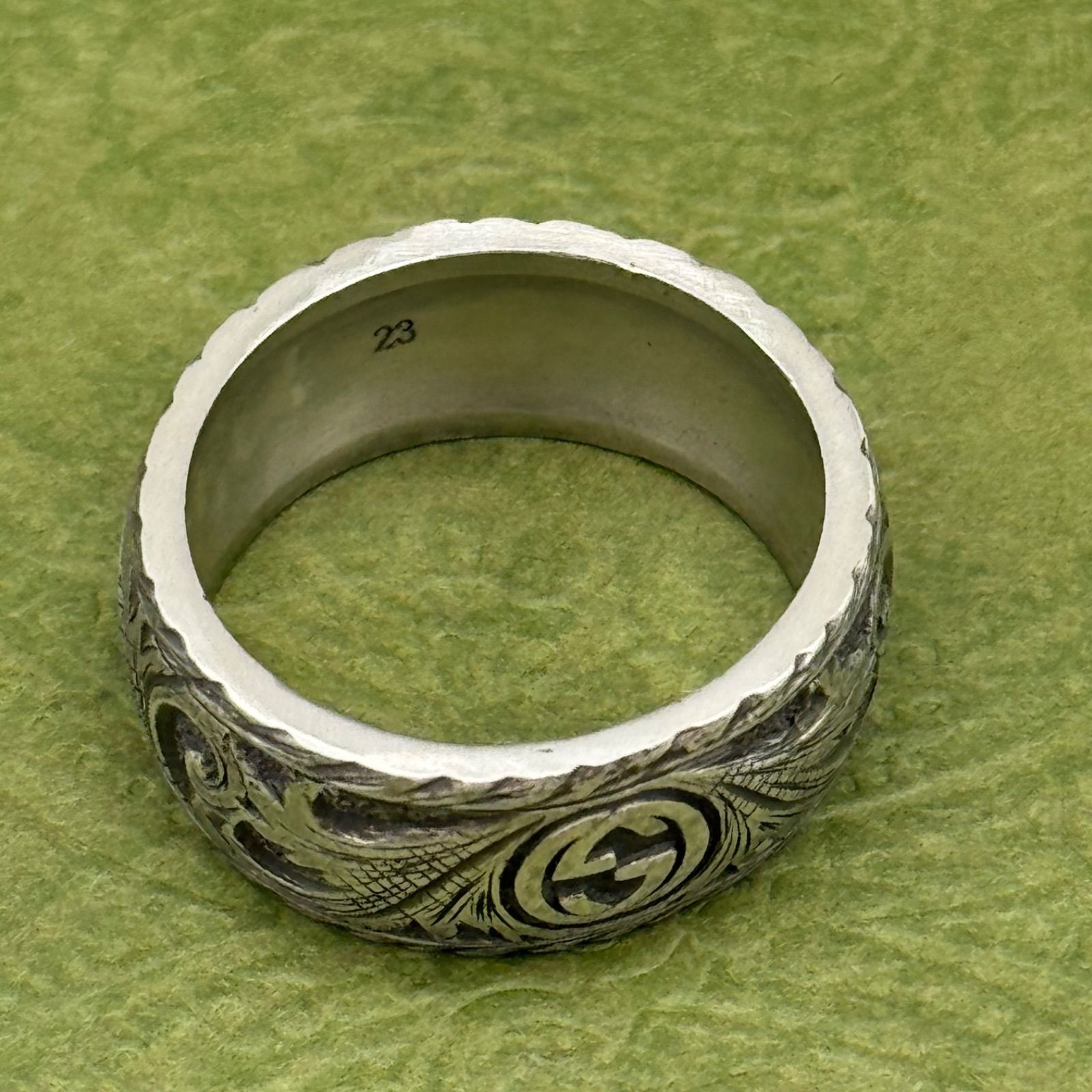 22号】グッチ タイガーヘッド ガーデン アラベスク リング 指輪 1-68