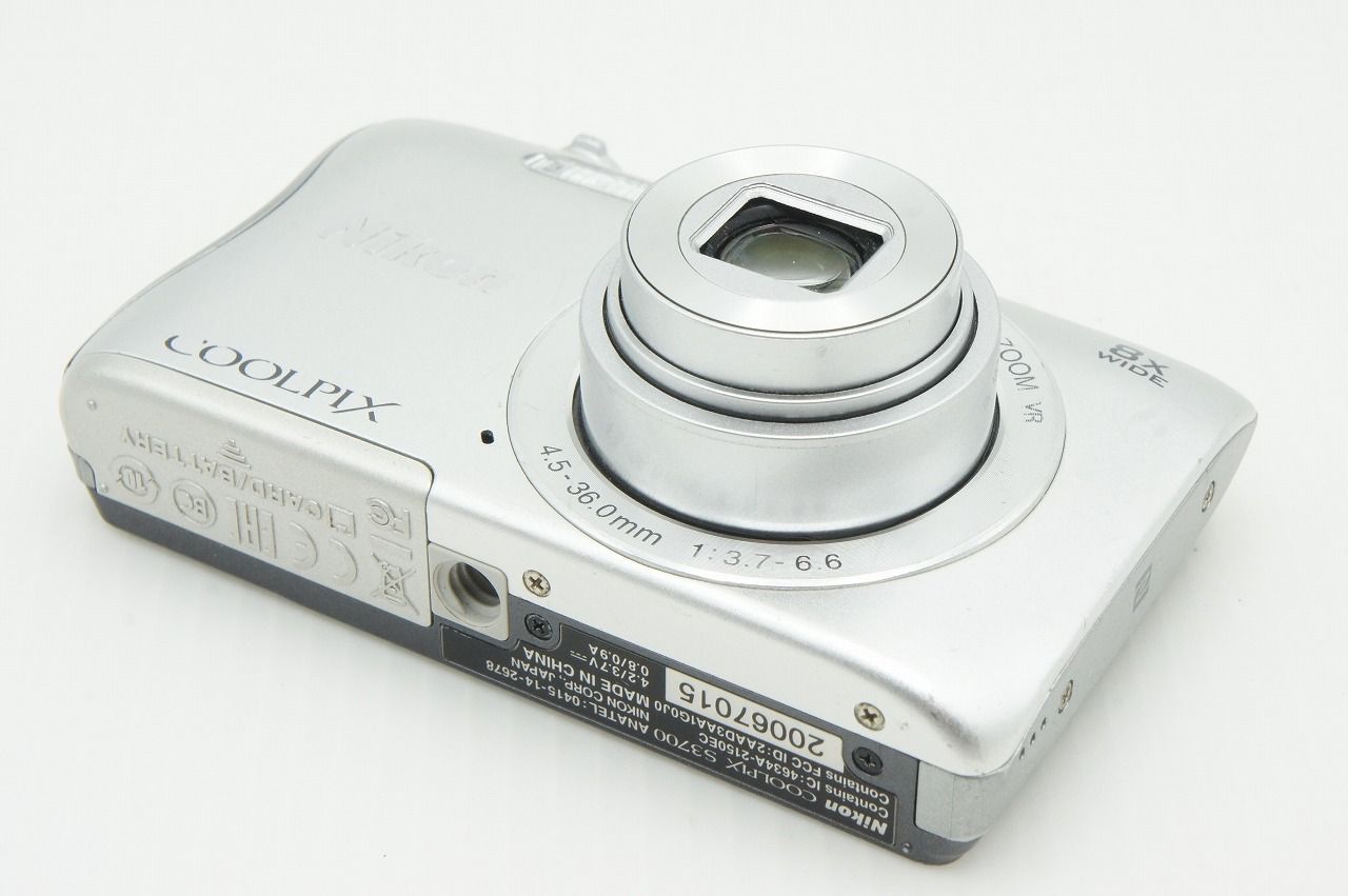 Nikon ニコン COOLPIX S3700 コンパクトデジタルカメラ シルバー