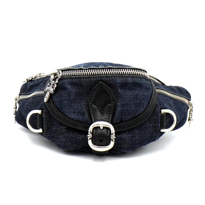 クロムハーツ(chrome hearts) SNAT PACK mini CHROME HEARTS SNAT PACK MINI Waist Belt Bum Bag leather Black Used