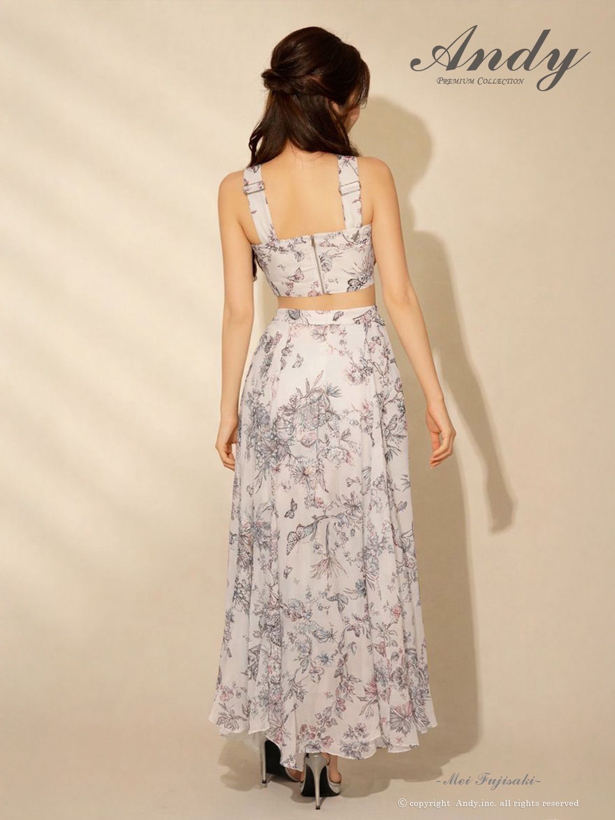 ピンク [AN-ON3055] 【Andy/アンディ】フラワープリント/ シフォン