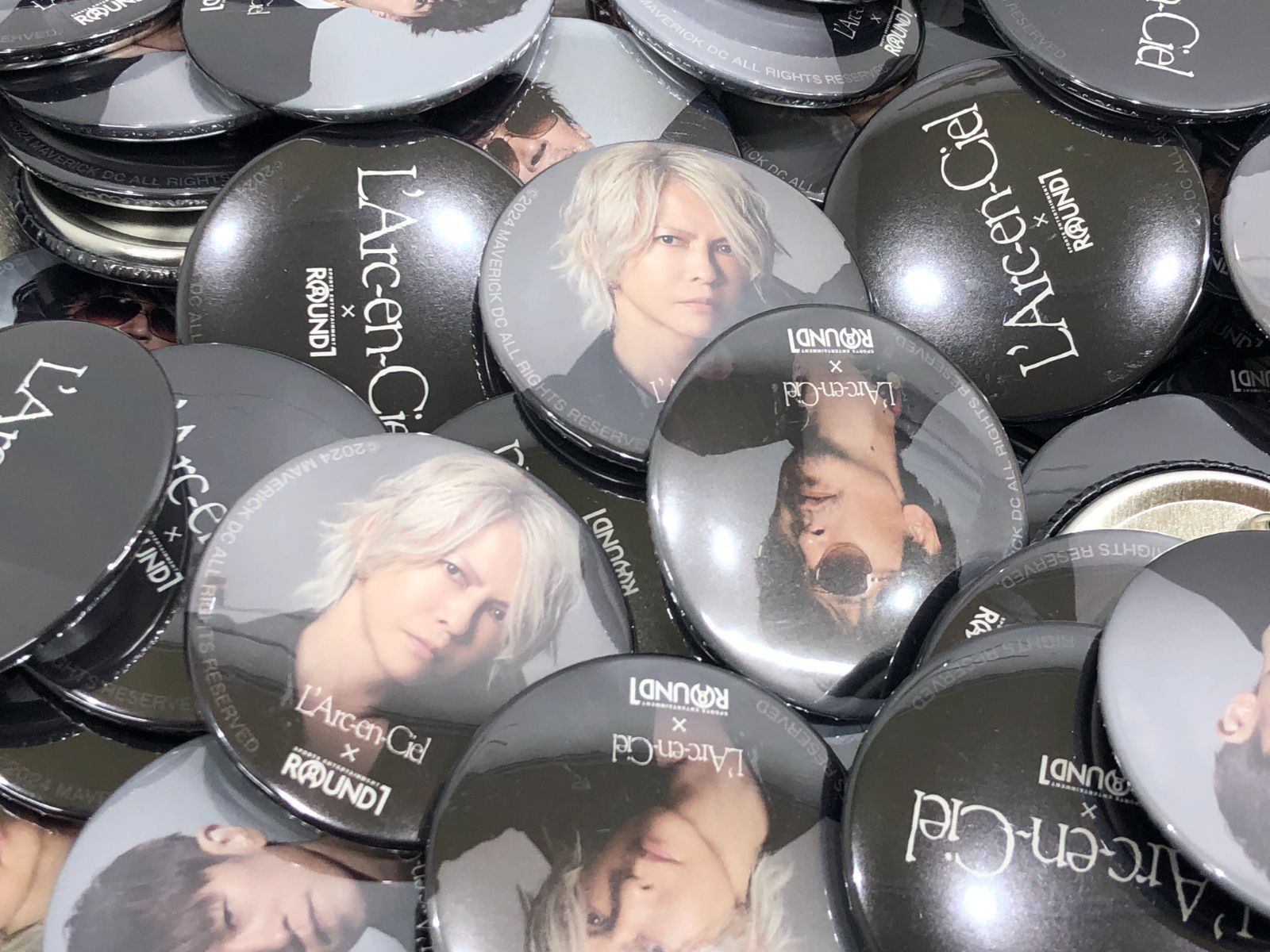 L'Arc〜en〜Ciel ROUND1 マットキ-ホルダー缶バッ合計5点 L'Arc〜en〜Ciel ROUND1 マットキ-ホルダー缶バッ合計5点 L'Arc〜en