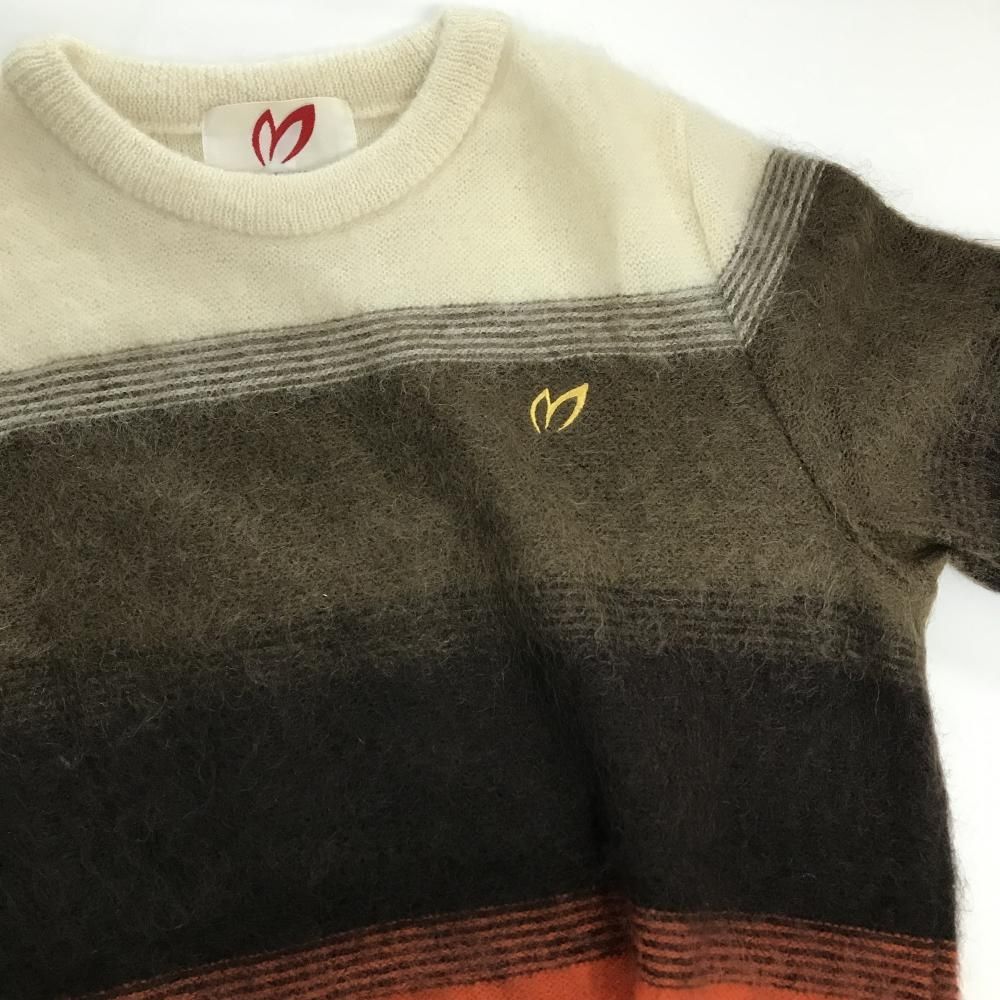 美品】マスターバニー セーター ブラウン×オレンジ×イエロー モヘヤ混