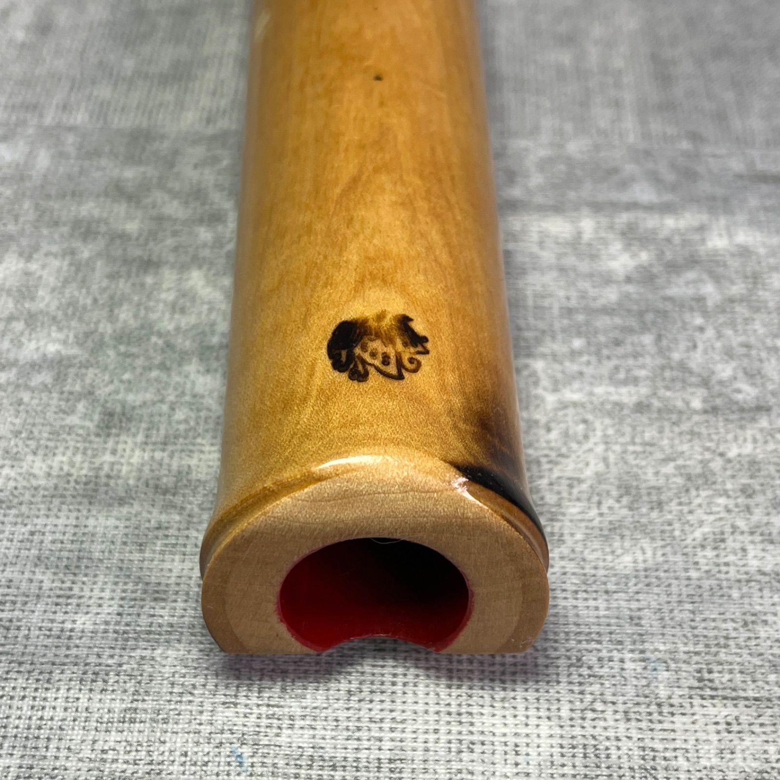 ワダ楽器 尺八 蝴蝶宝 1尺8寸 木製 五孔 和楽器 本管 約354g ケース