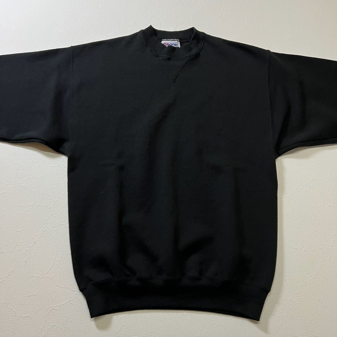 90s USA Hanes 無地 ブランク スウェット トレーナー ブラック L 古着 