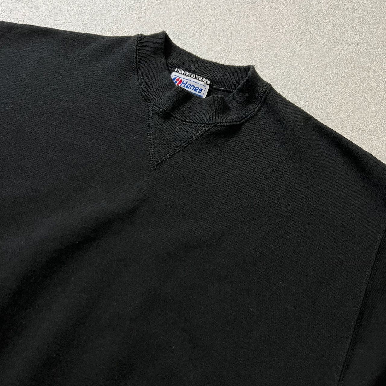 90s USA Hanes 無地 ブランク スウェット トレーナー ブラック L 古着 