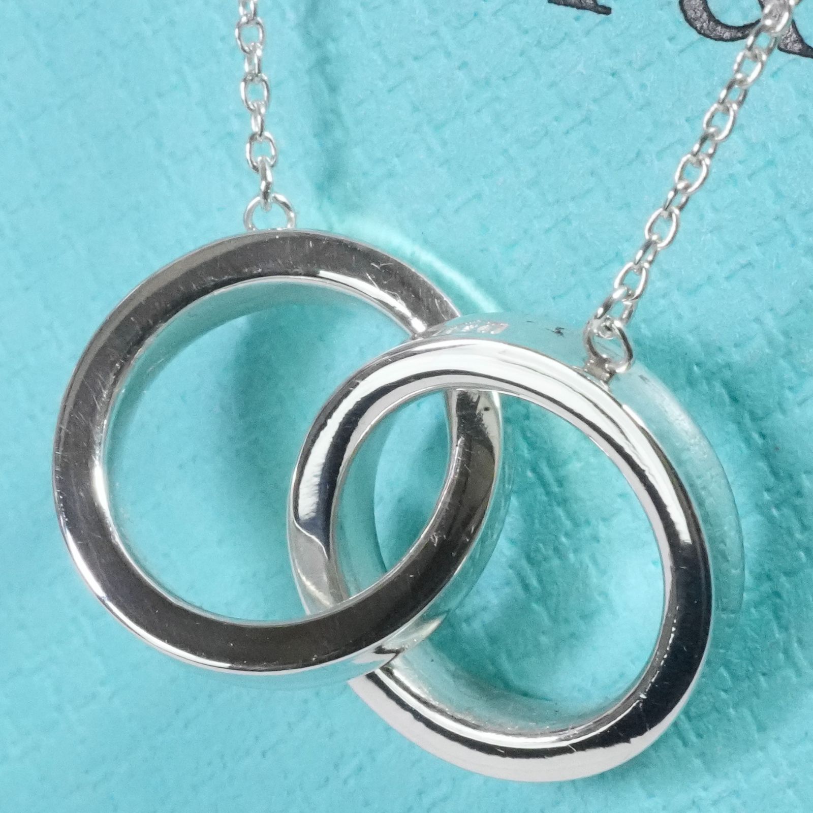 極美品ティファニー インターロッキング 1837ナロー ネックレス25-2671