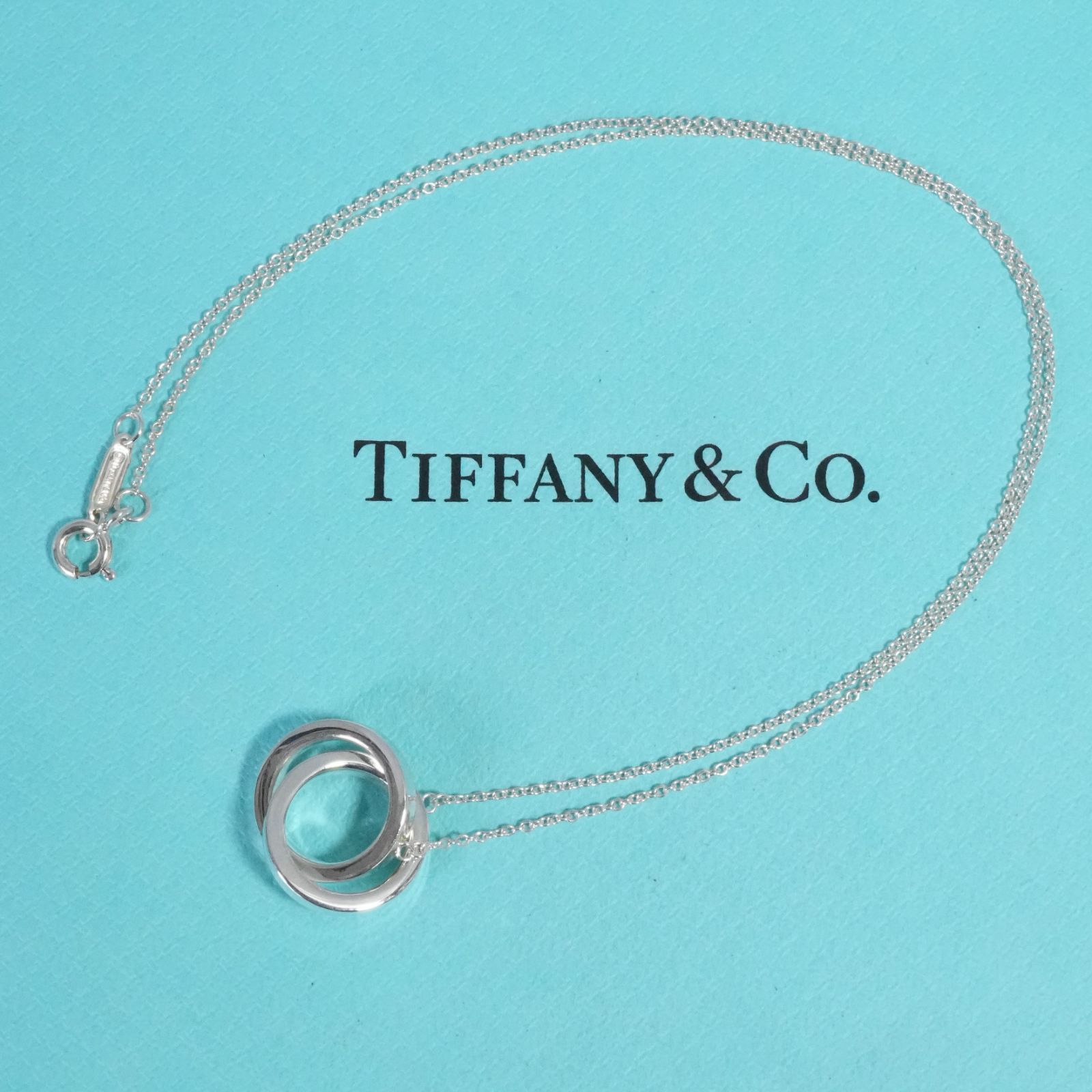 極美品ティファニー インターロッキング 1837ナロー ネックレス25-2671