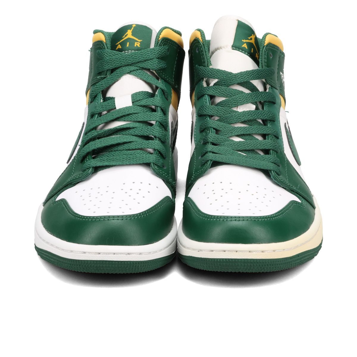 NIKE AIR JORDAN 1 MID NOBLE GREEN/POLLEN/WHITE -SEATTLE 