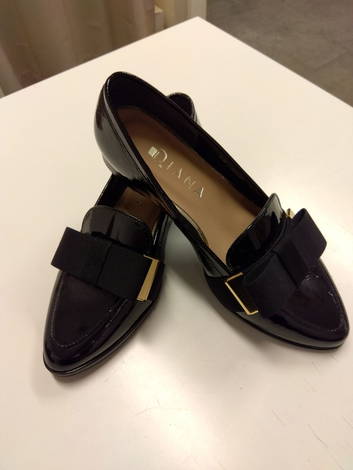 M26 ダイアナ DIANA エナメルシューズ 黒 ブラック 靴 22.5 グログラン