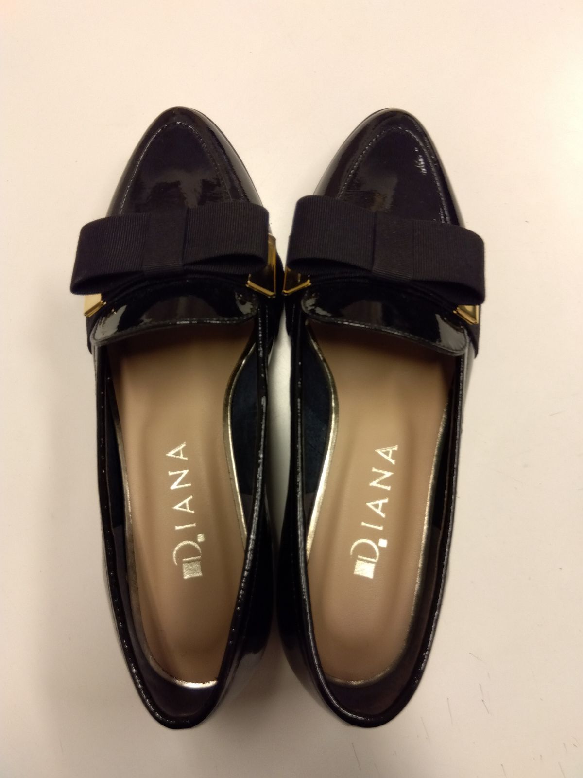 M26 ダイアナ DIANA エナメルシューズ 黒 ブラック 靴 22.5 グログラン