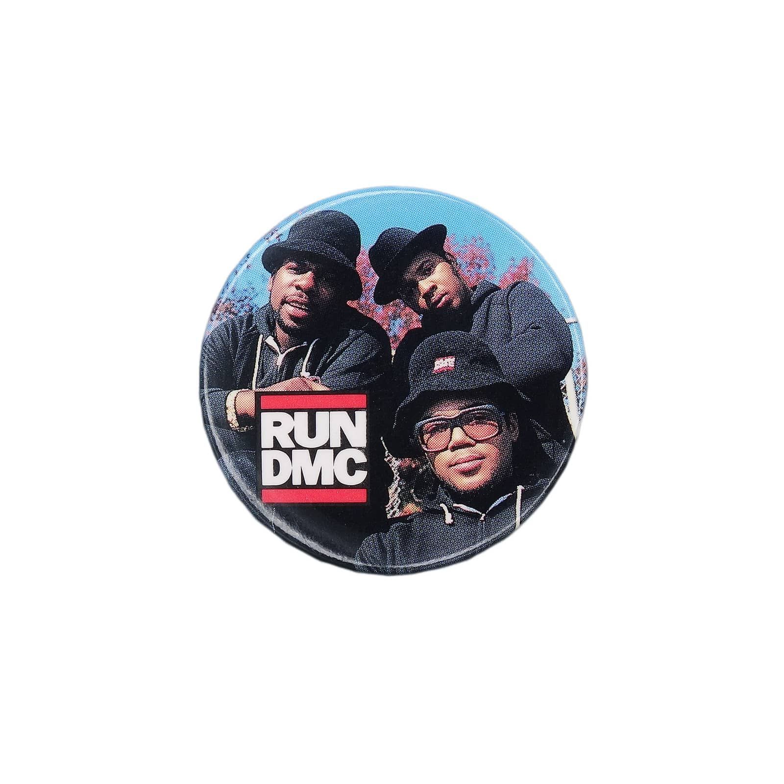1988年 RUN DMC ヒップホップ・グループ ビンテージ 缶バッジ 80's