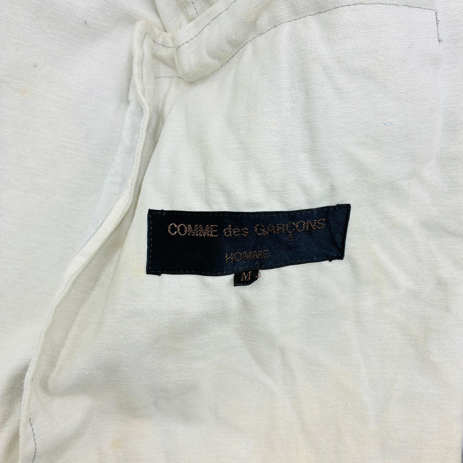 AD1998 COMME des GARCONS HOMME Charcoal Grey Cotton Shirt Jacket M 