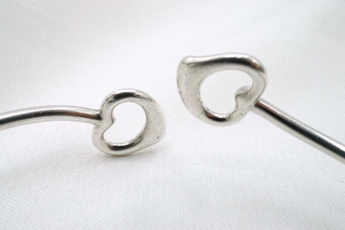 ティファニー エルサ・ペレッティ オープンハート バングル SV925 ティファニー ダブル オープン ハート バングル エルサペレッティ