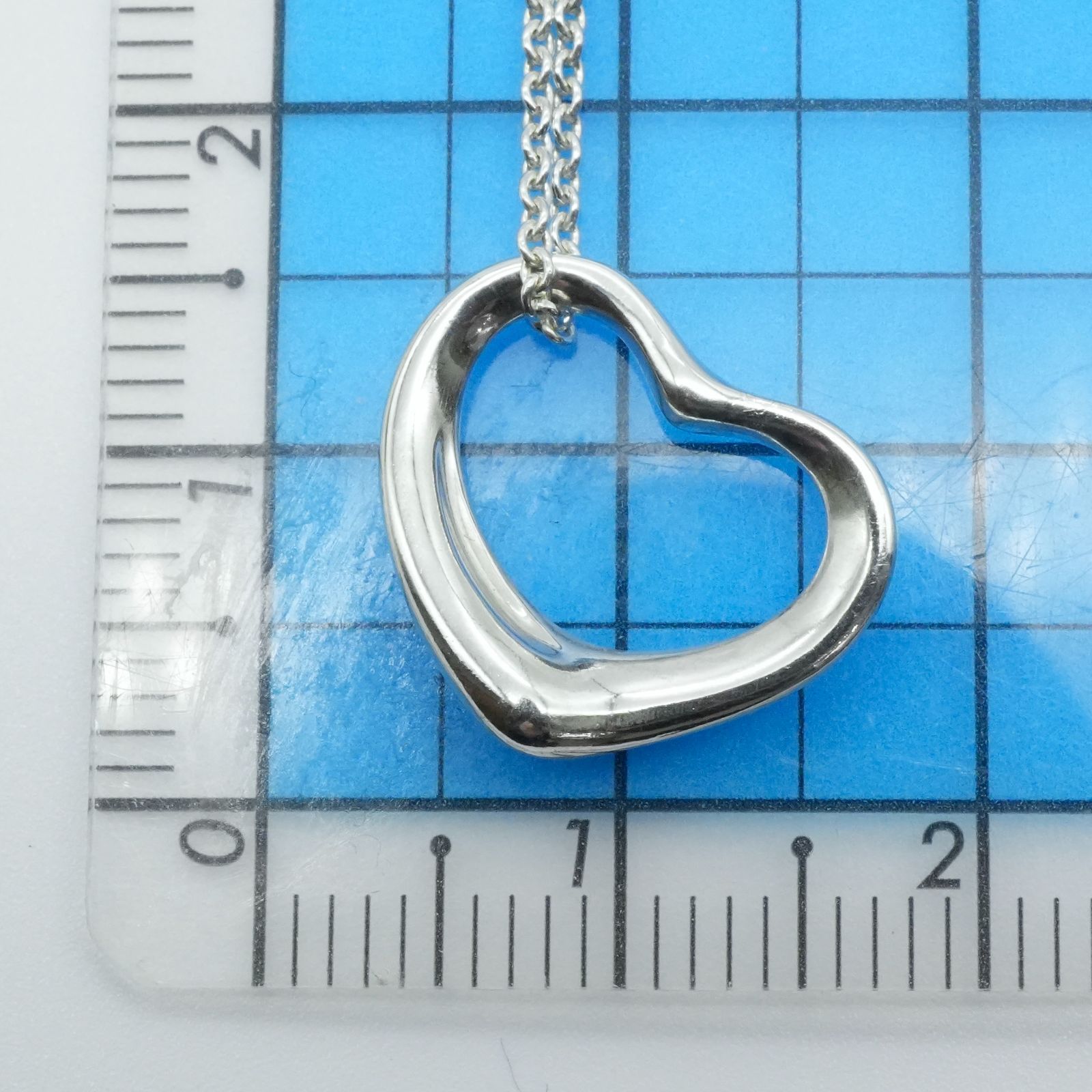極美品 ティファニー オープンハート シルバー925 ペンダント/25-2844