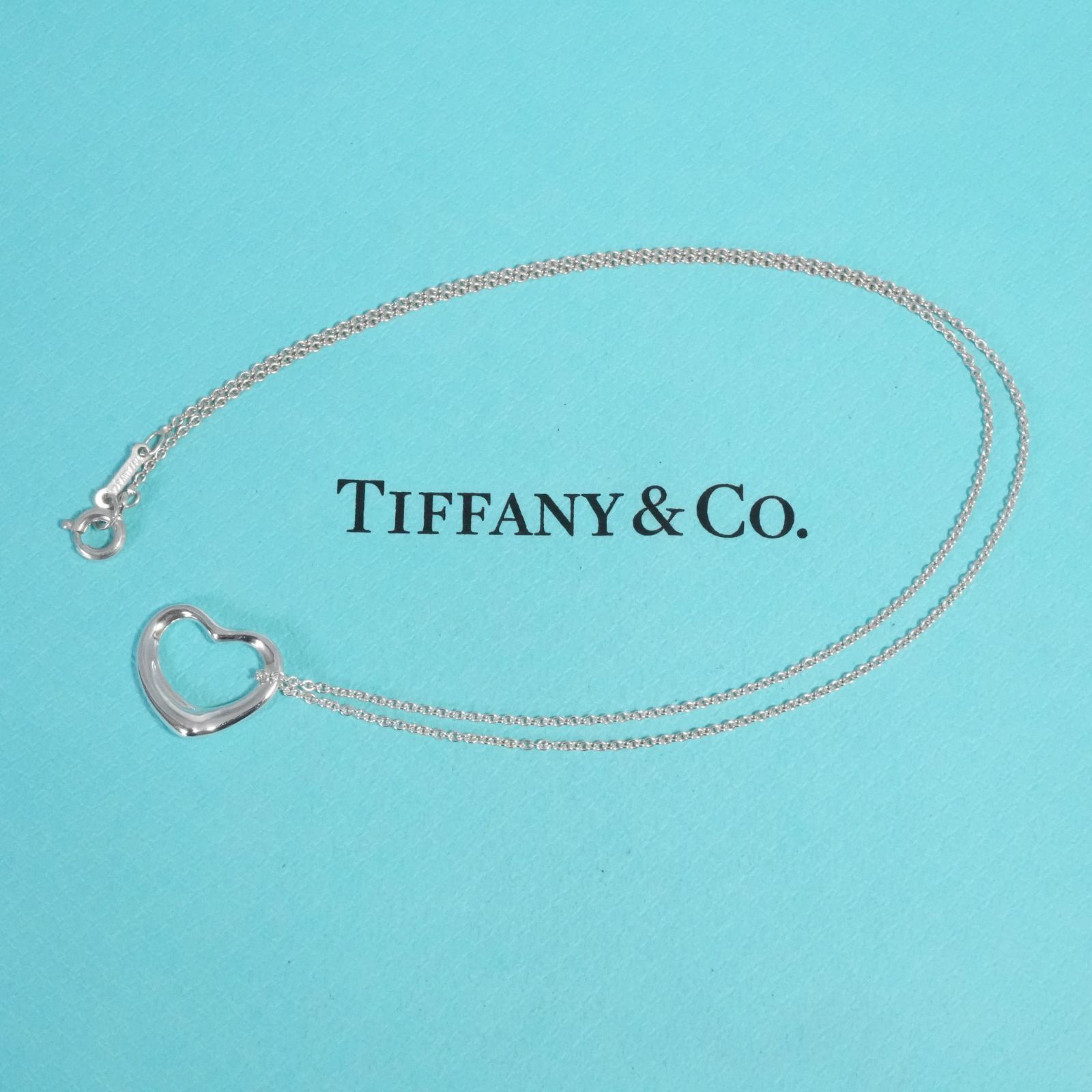 極美品 ティファニー オープンハート シルバー925 ペンダント/25-2844