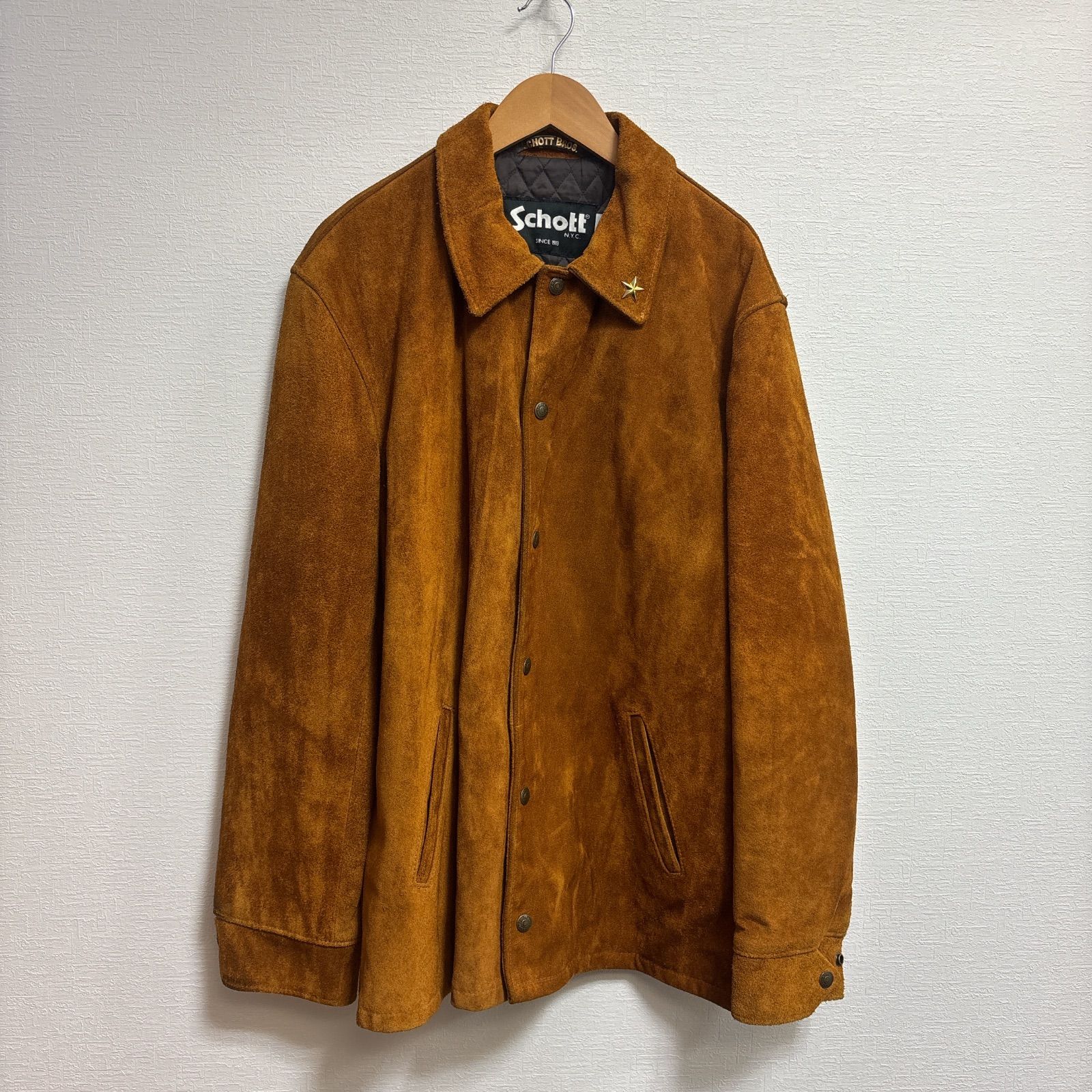 R00681 SCHOTT｜ショット｜レザー｜スエード｜ブラウン 茶色｜スター