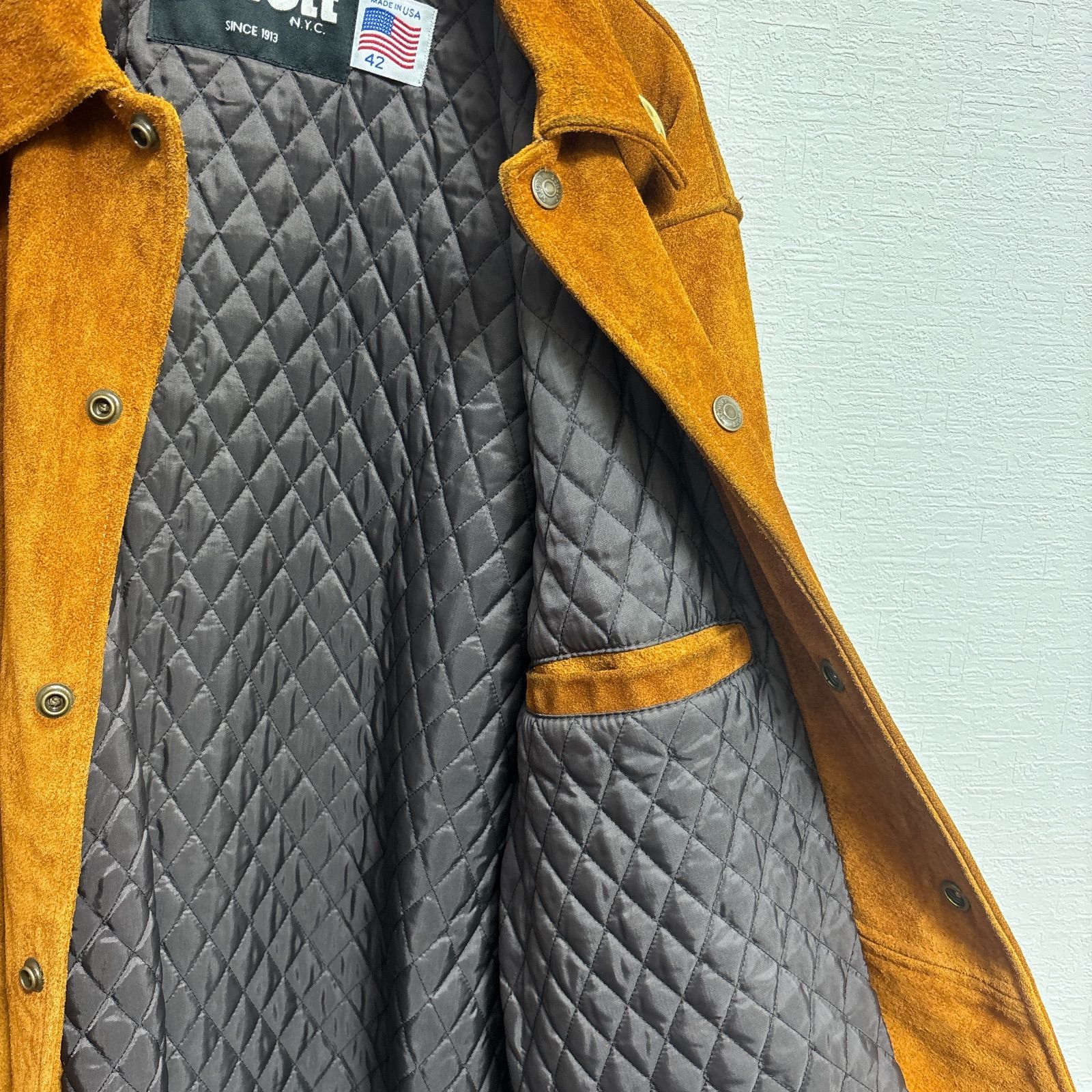 R00681 SCHOTT｜ショット｜レザー｜スエード｜ブラウン 茶色｜スター
