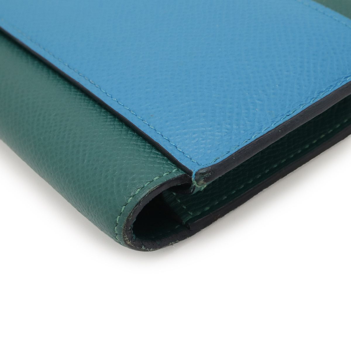 HERMES エルメス パッサンロング 2つ折り長財布 二つ折り バイカラー