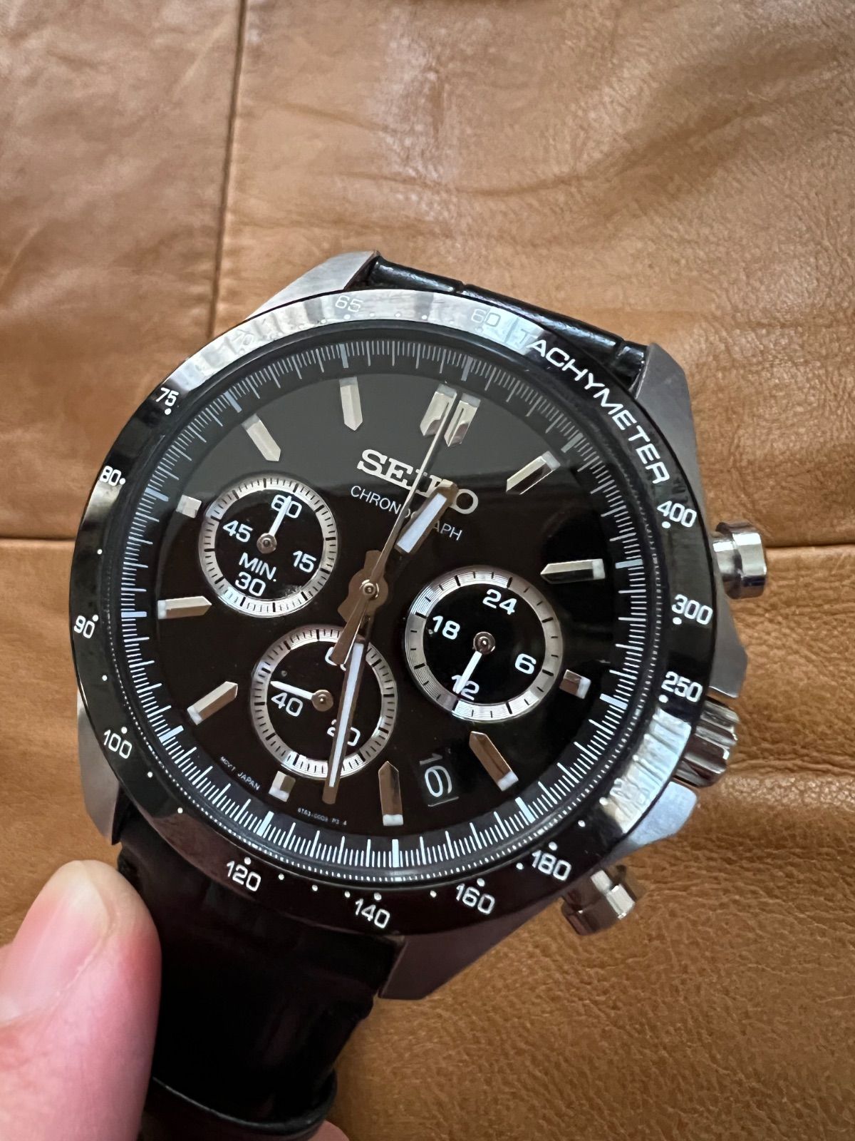セイコー☆クロノグラフ☆黒文字盤☆クオーツ☆8T63-00D0 - メルカリ