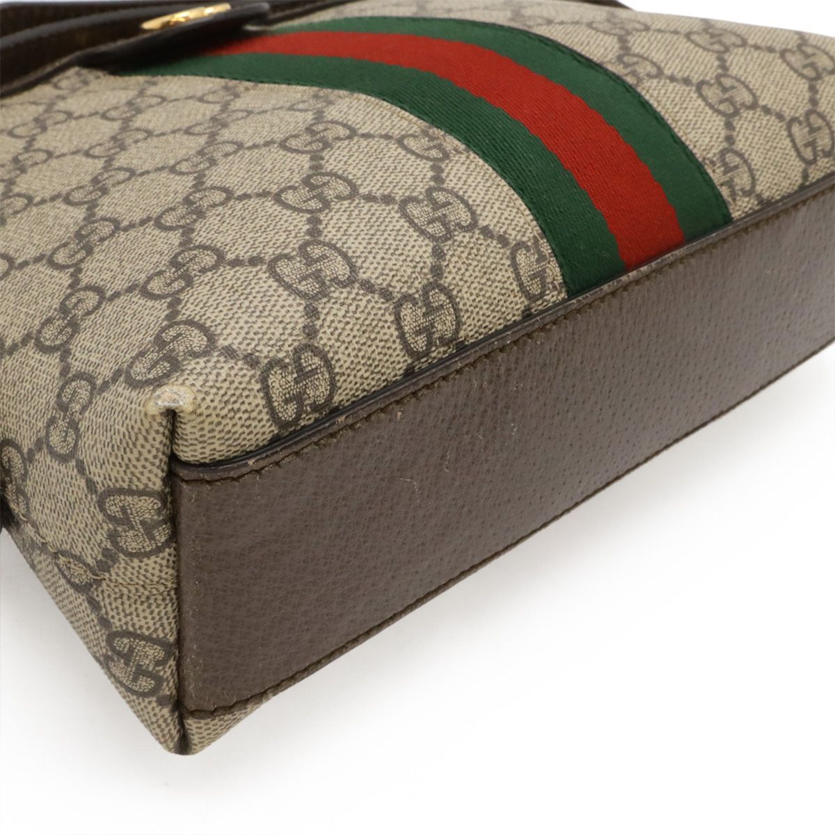 GUCCI グッチ オフィディア スモール ショルダーバッグ GGスプリーム シェリーライン ポシェット 斜め掛け PVC ベージュ モカブラウン 499621 GUCCI グッチ オフィディア スモール ショルダーバッグ GGスプリーム