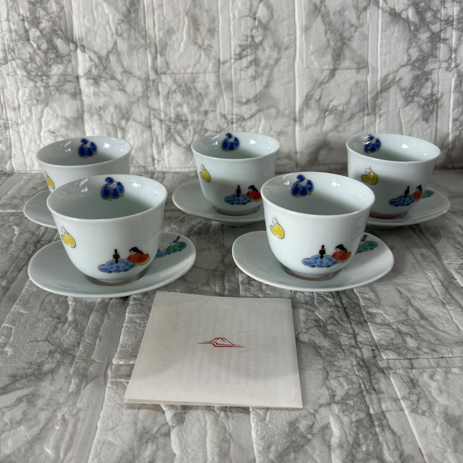 新品未使用 深川正磁 茶托付仙茶碗揃 六歌仙 5客セット - メルカリ