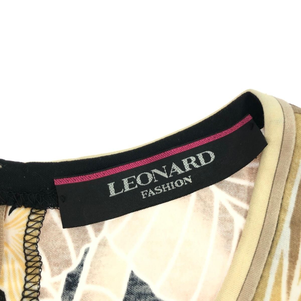 LEONARD レオナール 半袖カットソー サイズ:40 総柄 ベージュ