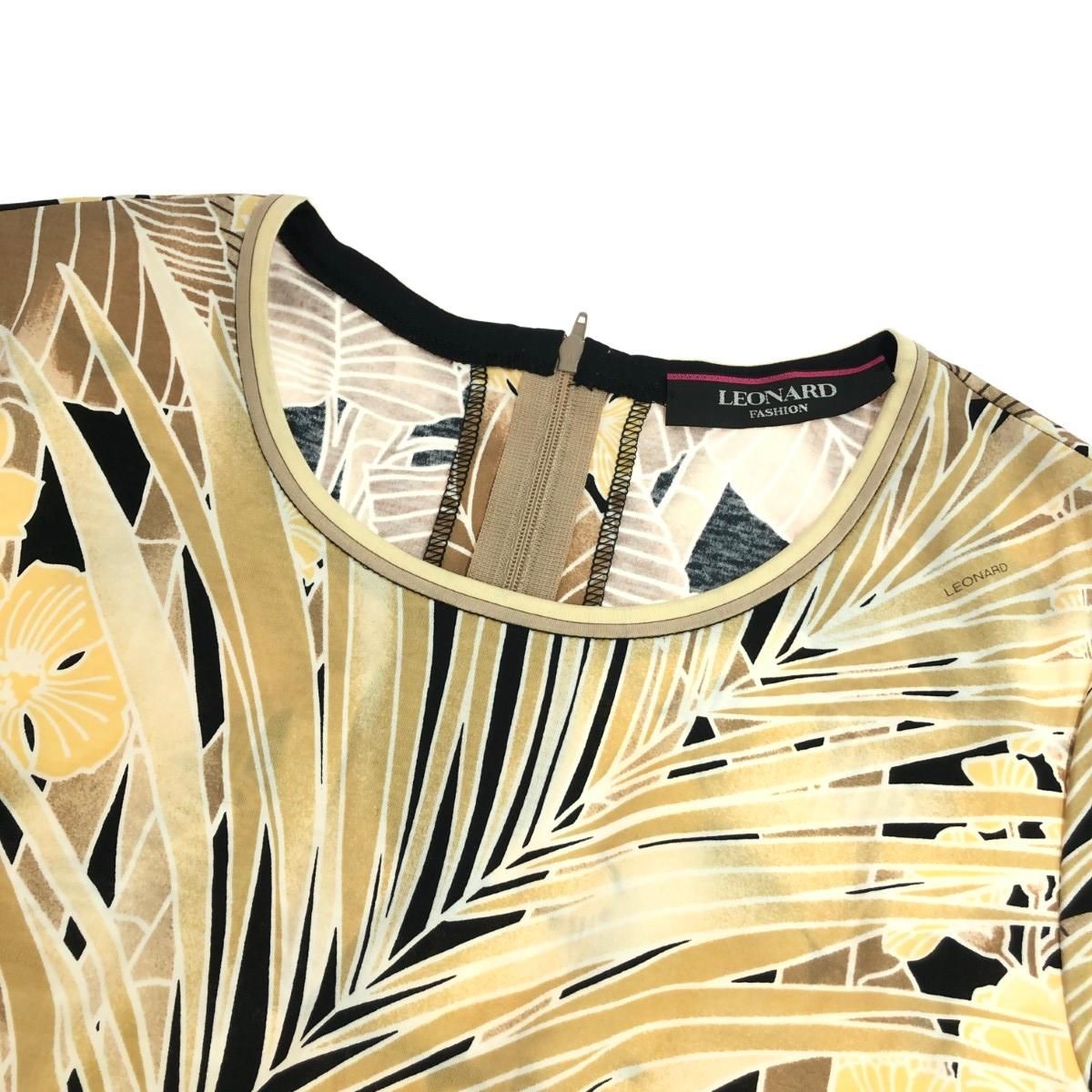 LEONARD レオナール 半袖カットソー サイズ:40 総柄 ベージュ