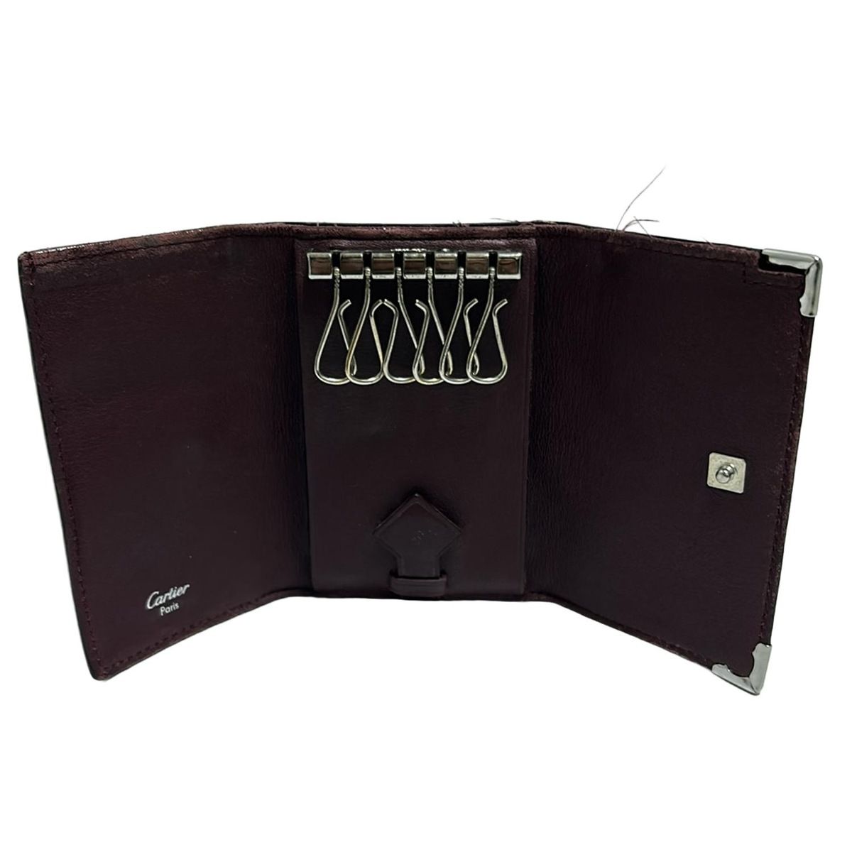 Cartier(カルティエ) キーケース カボション 黒 6連フック レザー