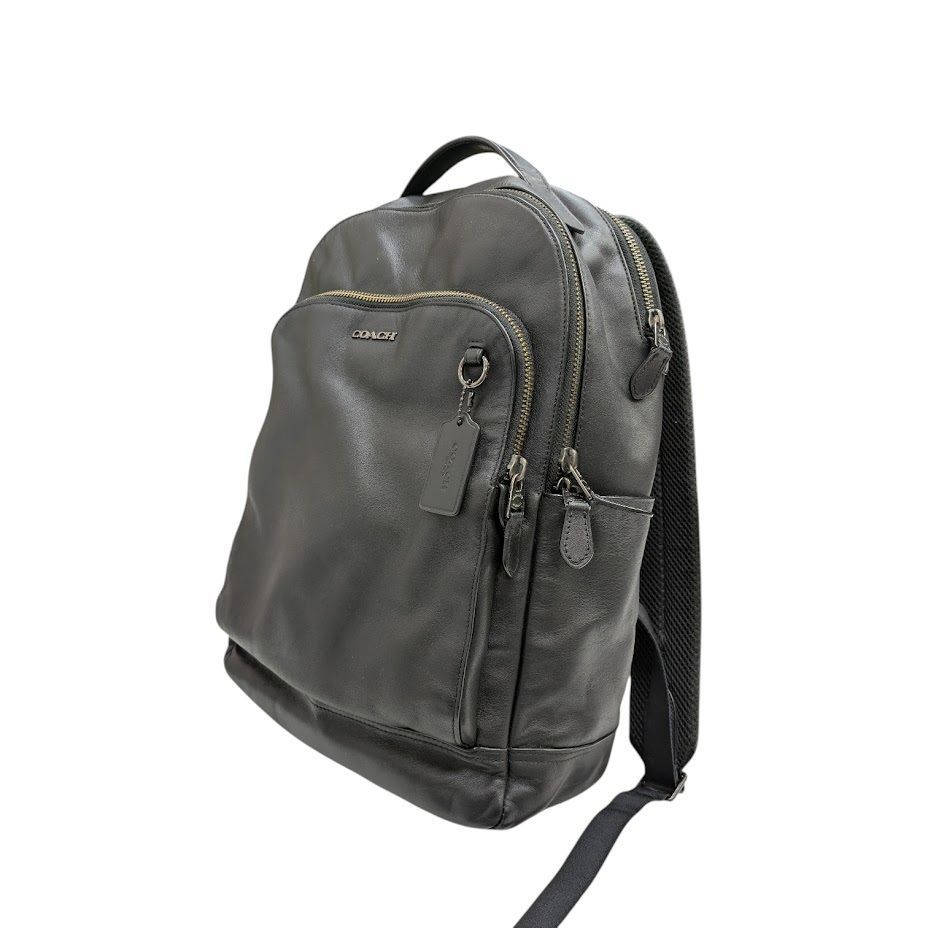 65 COACH コーチ リュック バックパック レザー ブラック キズあり