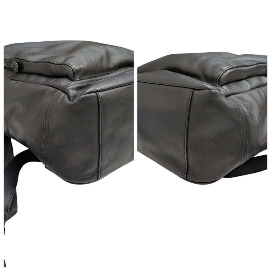 65 COACH コーチ リュック バックパック レザー ブラック キズあり