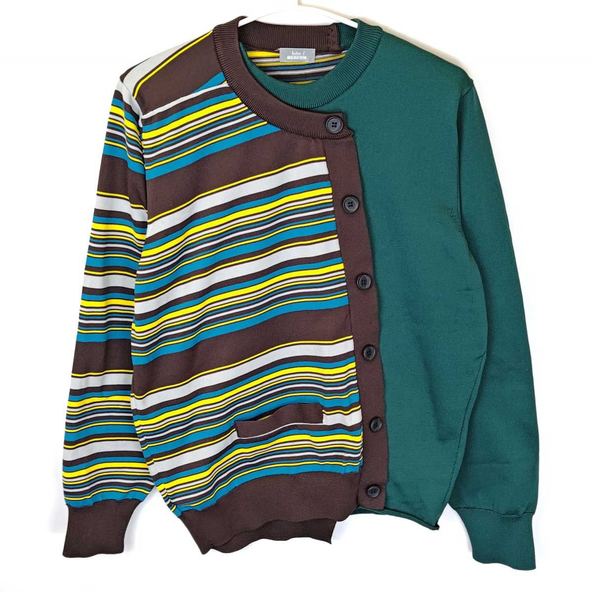 kolor BEACON カラー ビーコン ニット カーディガン 2 グリーン 24SBM