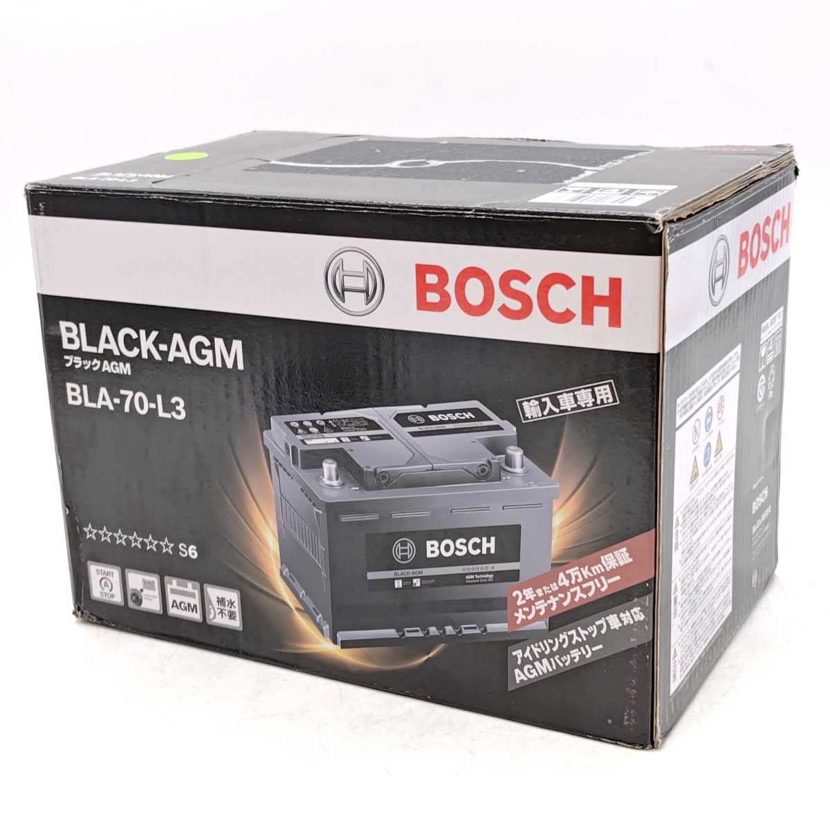 未使用】BOSCH ボッシュ 輸入車用バッテリー BLACK-AGM BLA-70-L3 欧州 