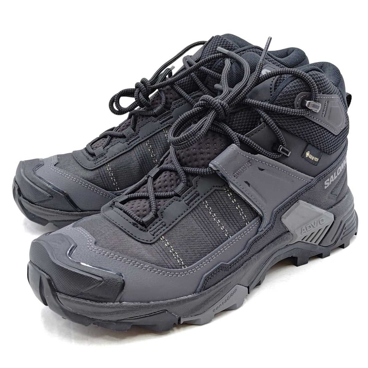 のみ サロモン X ULTRA 5 MID WIDE GTX エックス ウルトラ5ミッド ワイド ゴアテックス 25 cm ブラック SALOMON トレッキングシューズ GORE TEX