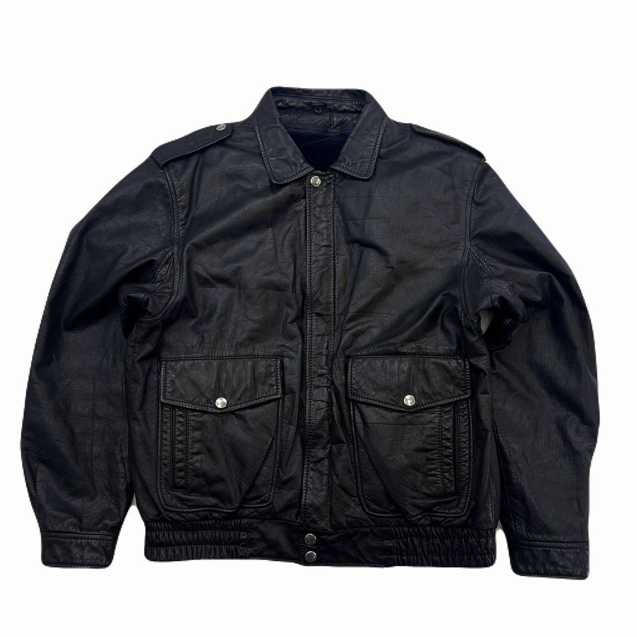 牛革✨ レザージャケット ボアライナー付 A-2 G1 フライトブラック LL 牛革製 フライトジャケット レザー メンズ LL ブラック 黒 大きめ 裏