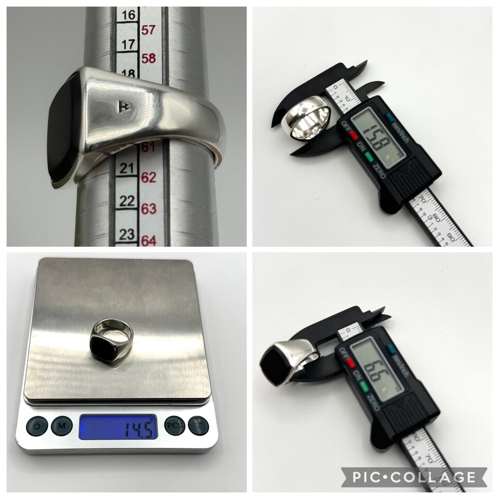 20号】トムウッド クッション ブラック オニキス 指輪 リング 1-73