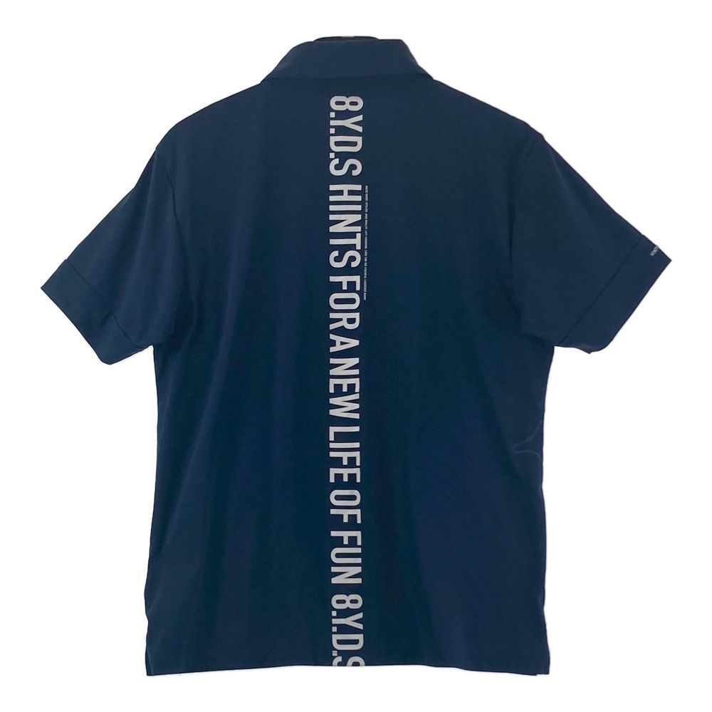 サイズ：XL 8YARDS ハチヤーズ 半袖ポロシャツ ネイビー系