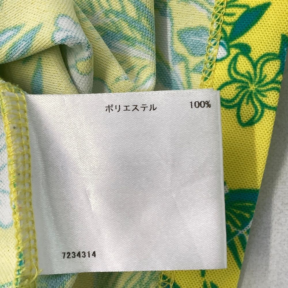 MUNSING WEAR マンシングウェア MGWNJA11 半袖ポロシャツ ハイビスカス 総柄 イエロー系 M [240101613564] ゴルフウェア レディース MUNSING WEAR マンシングウェア サイズL Munsingwear 総柄ボタニカルシャツ