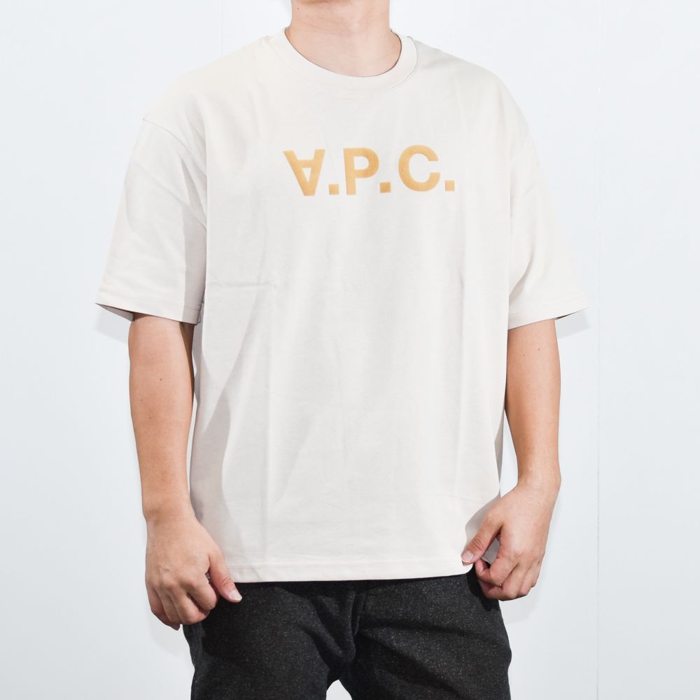 A.P.C. Tシャツ VPC Logo COHLR M26385 Ivory Cotton Oversize T-Shirt