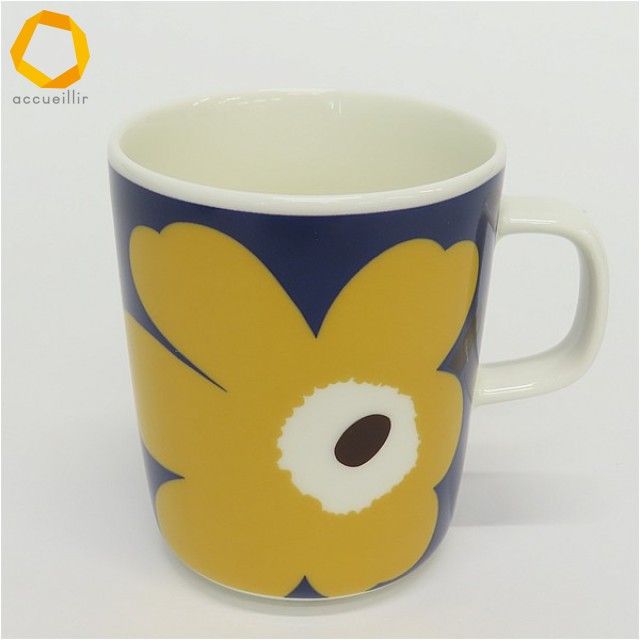 マリメッコ marimekko 50周年記念 ウニッコ柄 マグカップ ネイビー系