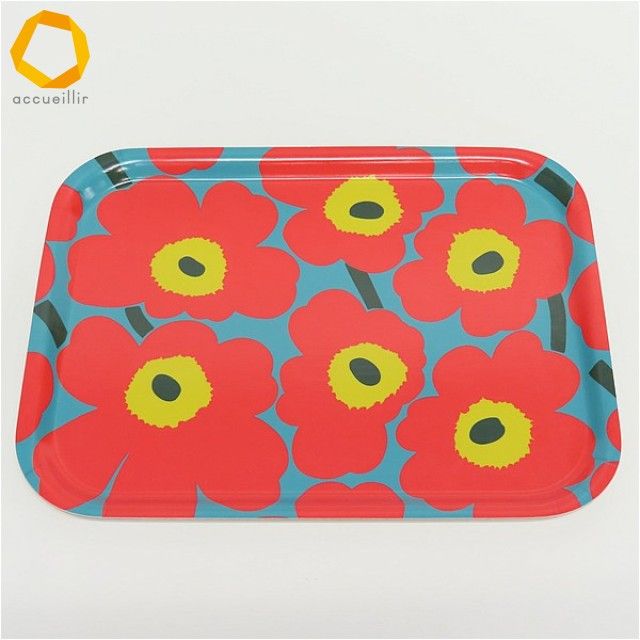 マリメッコ marimekko 50周年記念 ウニッコ柄 トレイ お盆 レディース