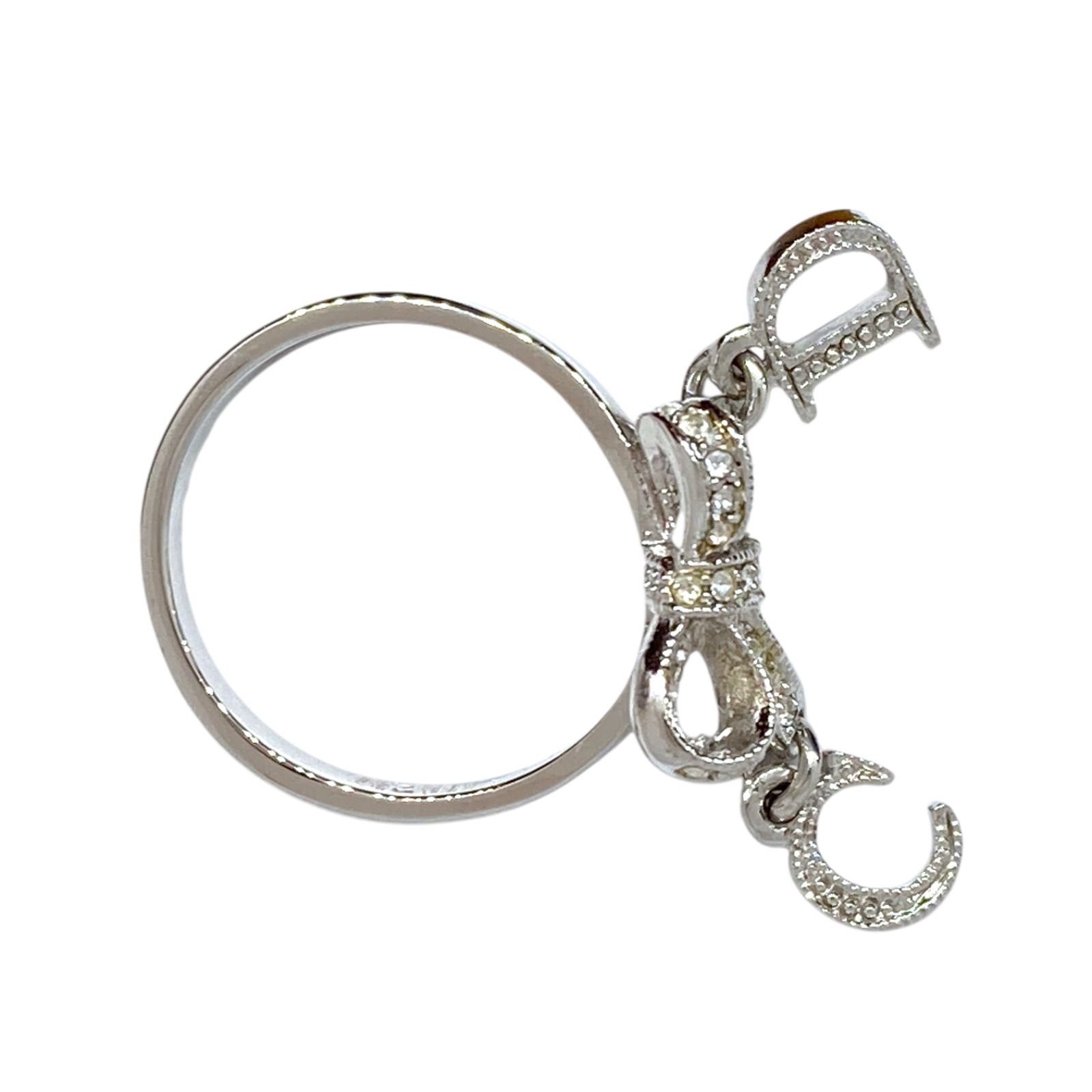 ChristianDiorリング CDロゴチャーム Christian Dior クリスチャン・ディオール CDロゴチャーム リボン