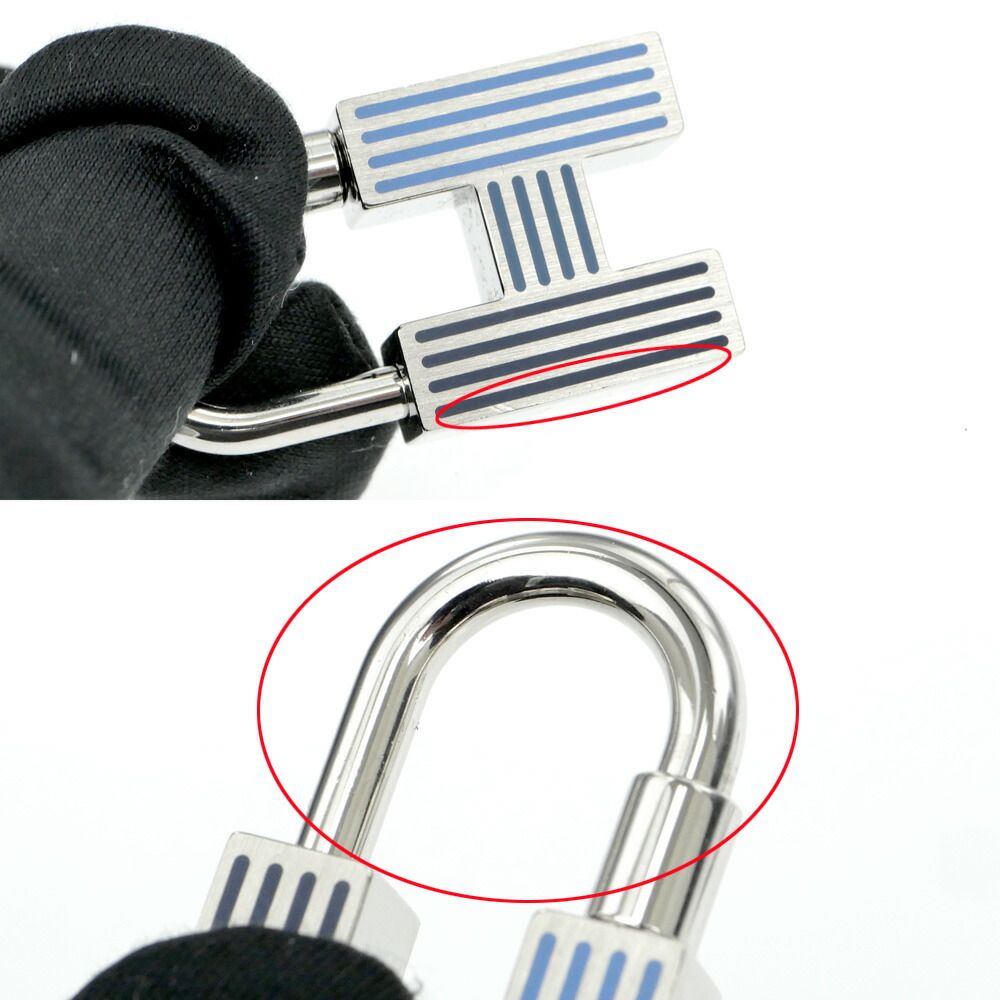 名東】エルメス カデナ クイズ レインボー キーリング キーホルダー