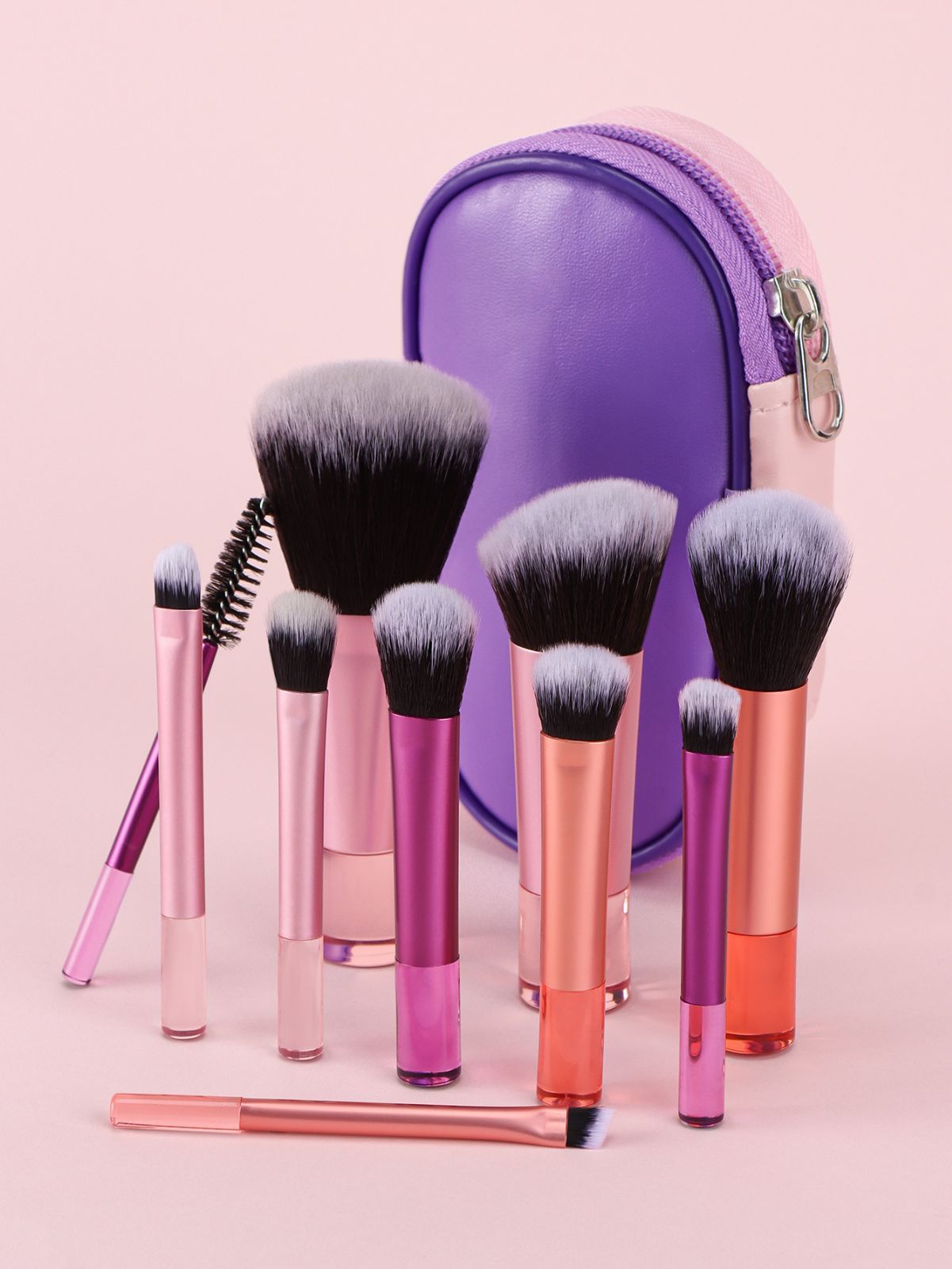 メイクブラシセット 10本セット 収納ポーチ付き メイクブラシ ソフト