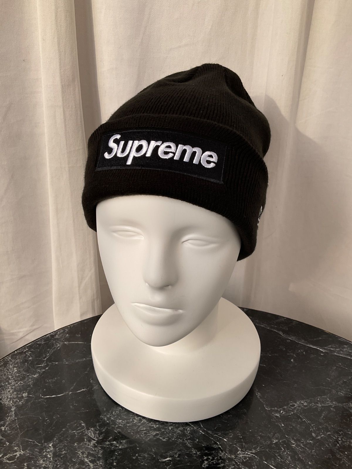 Supreme ボックスロゴ ビーニー 黒 ブラック ニット帽 Era Box Logo