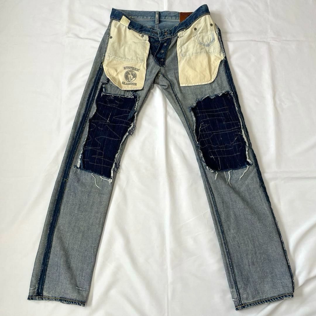HYSTERIC ヒステリックグラマー ビンテージ加工 スタッズ デニムパンツ