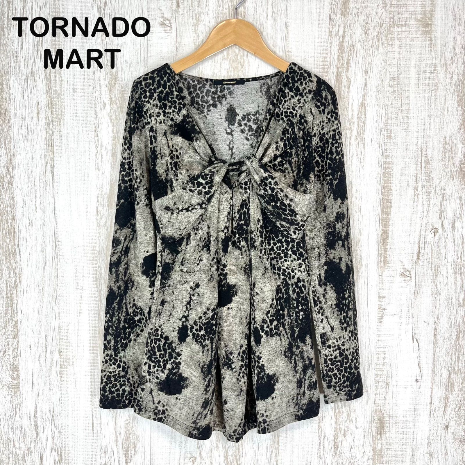 TORNADO MART トルネードマート レオパード ヒョウ柄 総柄 ギャザー