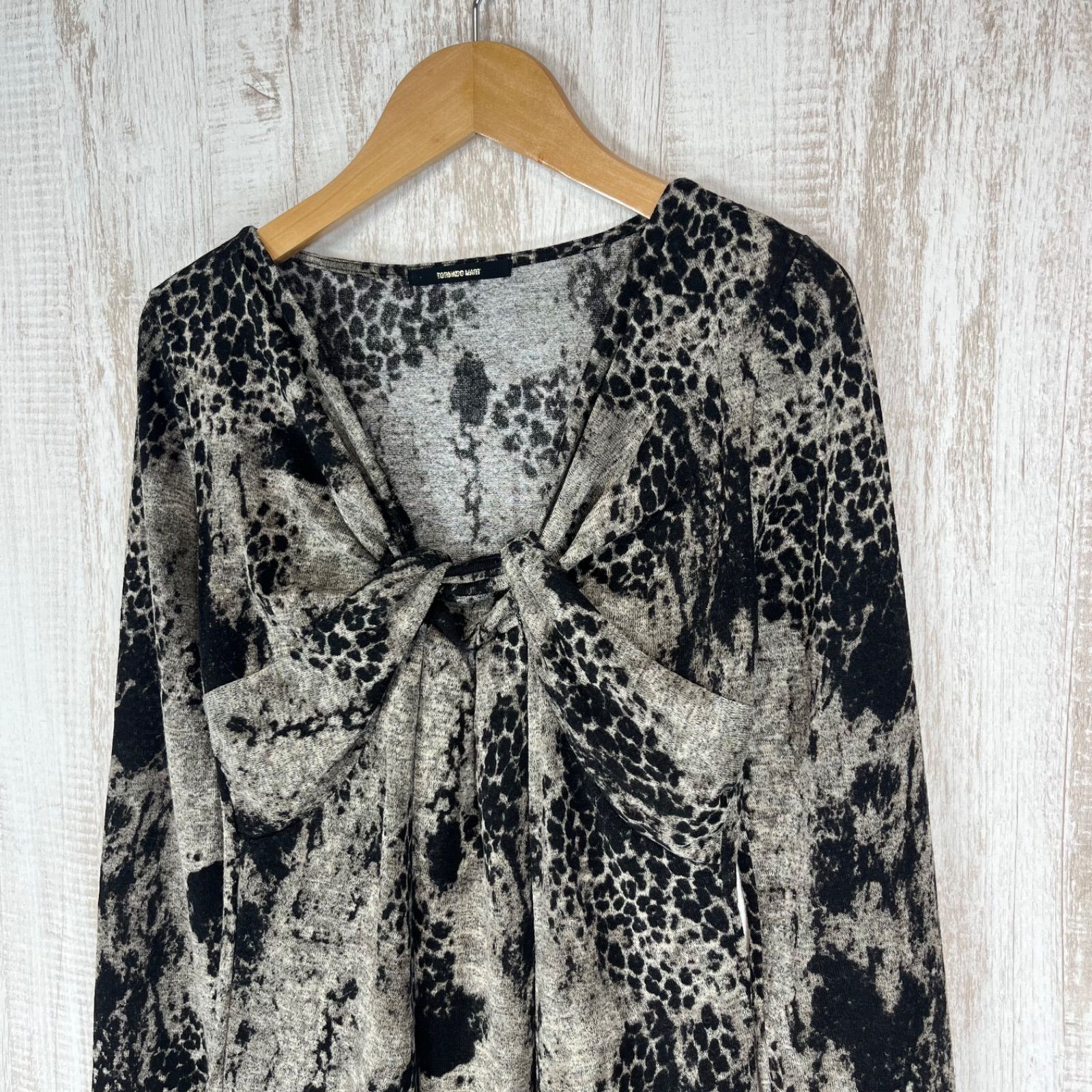 TORNADO MART トルネードマート レオパード ヒョウ柄 総柄 ギャザー