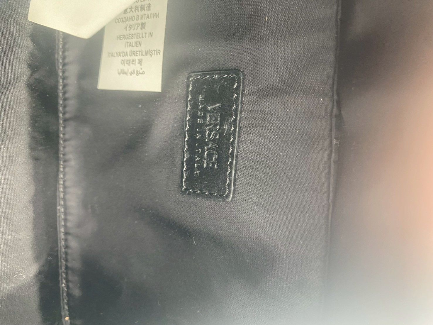 VERSACE ヴェルサーチ グレカロゴ レザー ショルダーバッグ カメラ 