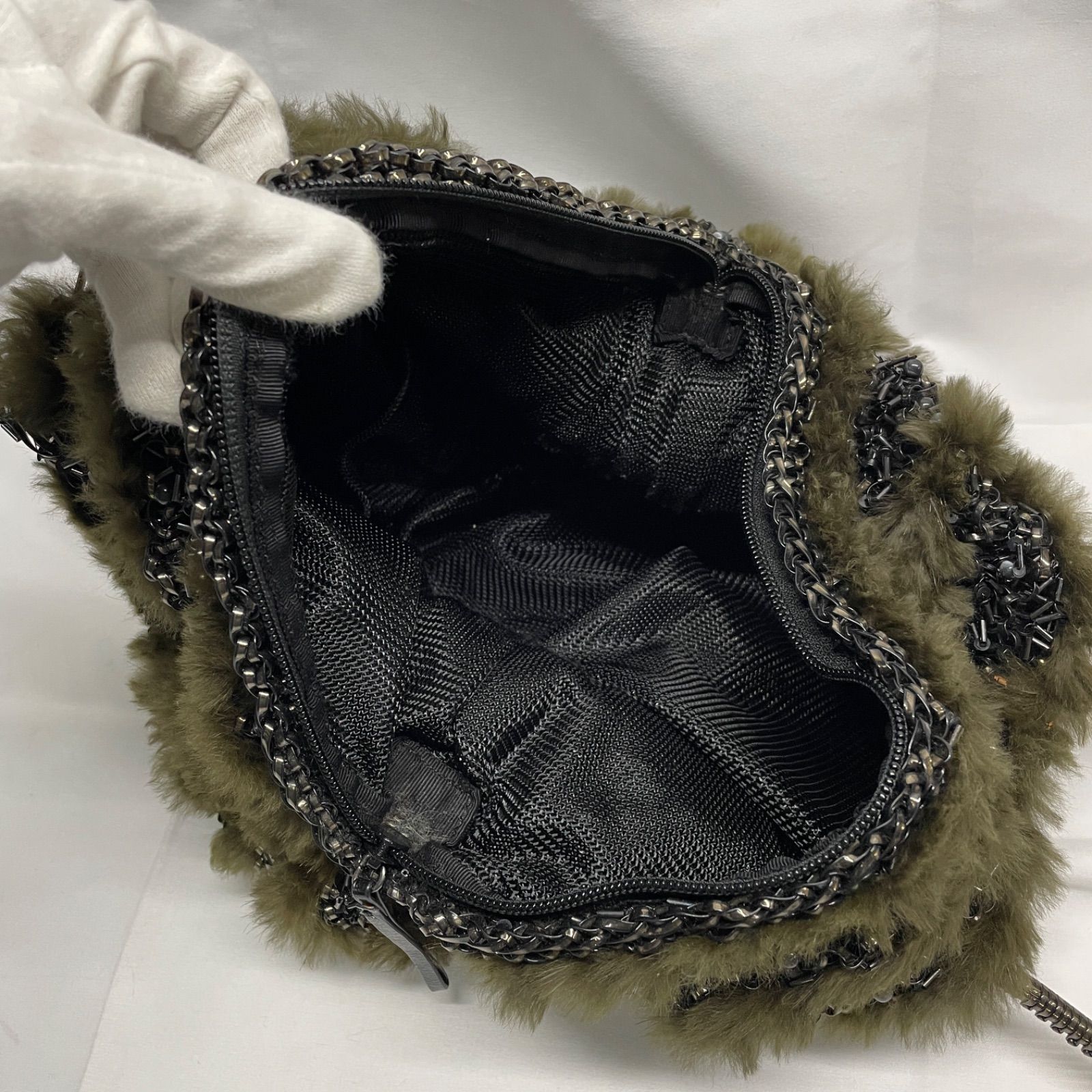 ◇ ANTEPRIMA アンテプリマ ワイヤー バッグ ファー ビーズ 【使用感