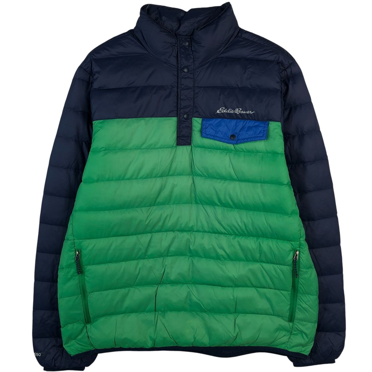 古着 エディーバウアー Eddie Bauer 650フィルパワー ハーフスナップ ダウンジャケット メンズL相当/eaa607157 古着 エディーバウアー Eddie Bauer 650フィルパワー ハーフスナップ